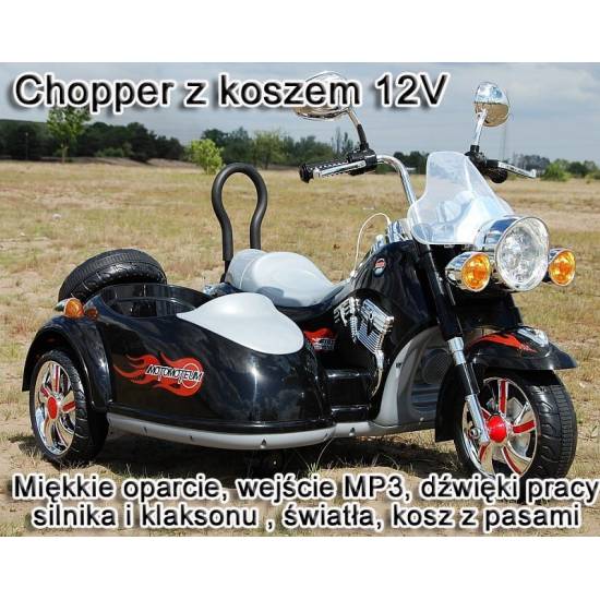 MOTOR CHOPPER Z KOSZEM 12V SUPER MOC/SX138
